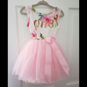 First Birthday Floral Dress